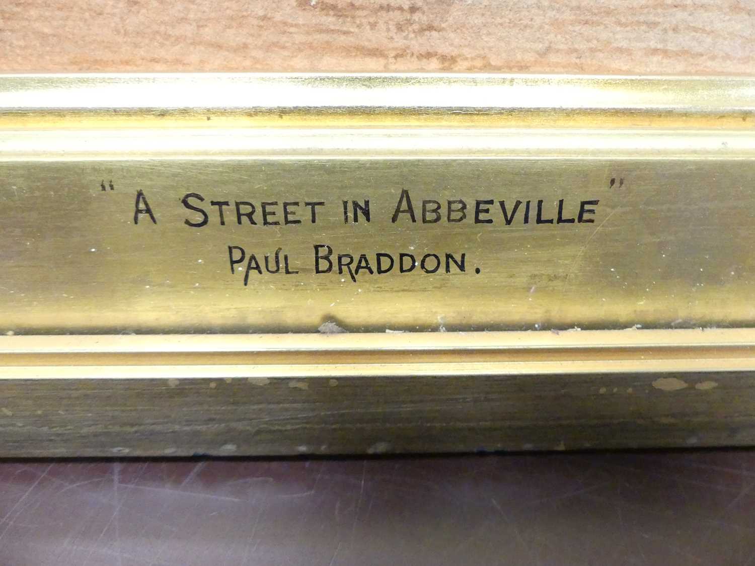 Paul Braddon (1864-1938) - A street in Abbeville, pastel, 74 x 51cm - Image 3 of 3