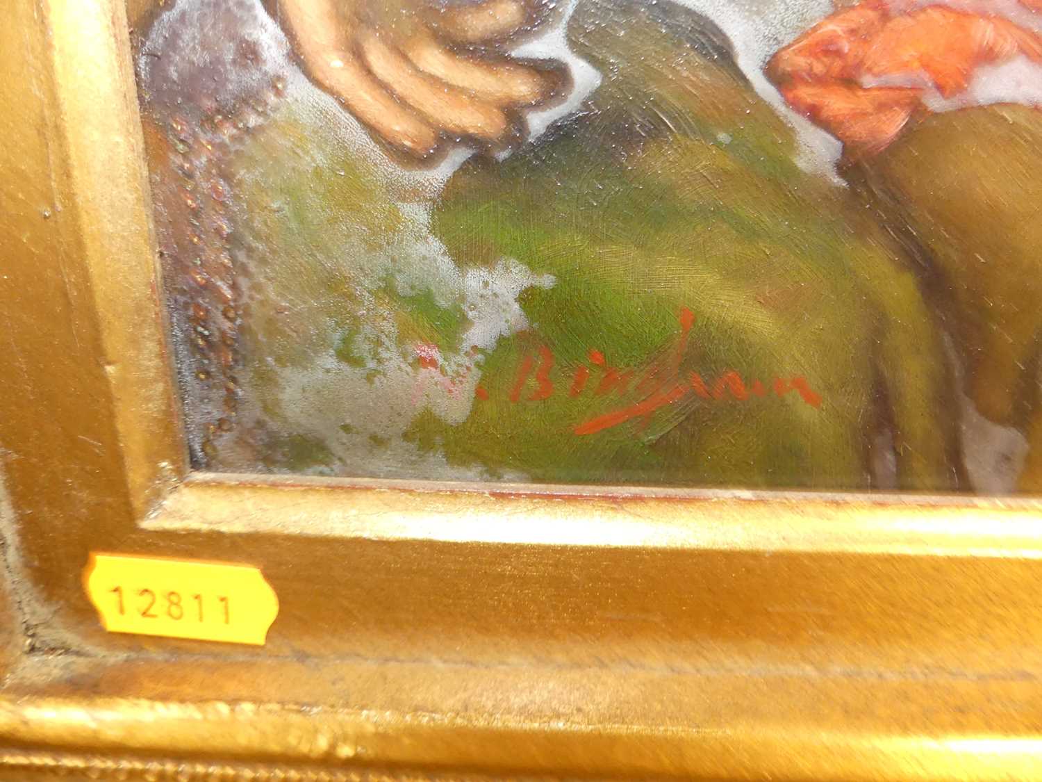 Bingham - The Monks' card-school, oil on panel, signed lower left, 29 x 38cm - Image 4 of 5