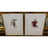 A set of five contemporary Venetian heightened lithographs on wove paper, each signed and dated '95,