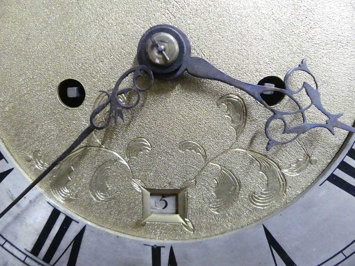George Hallifax of Doncaster, a George III oak long case clock having a 12" arch brass dial, - Image 5 of 19