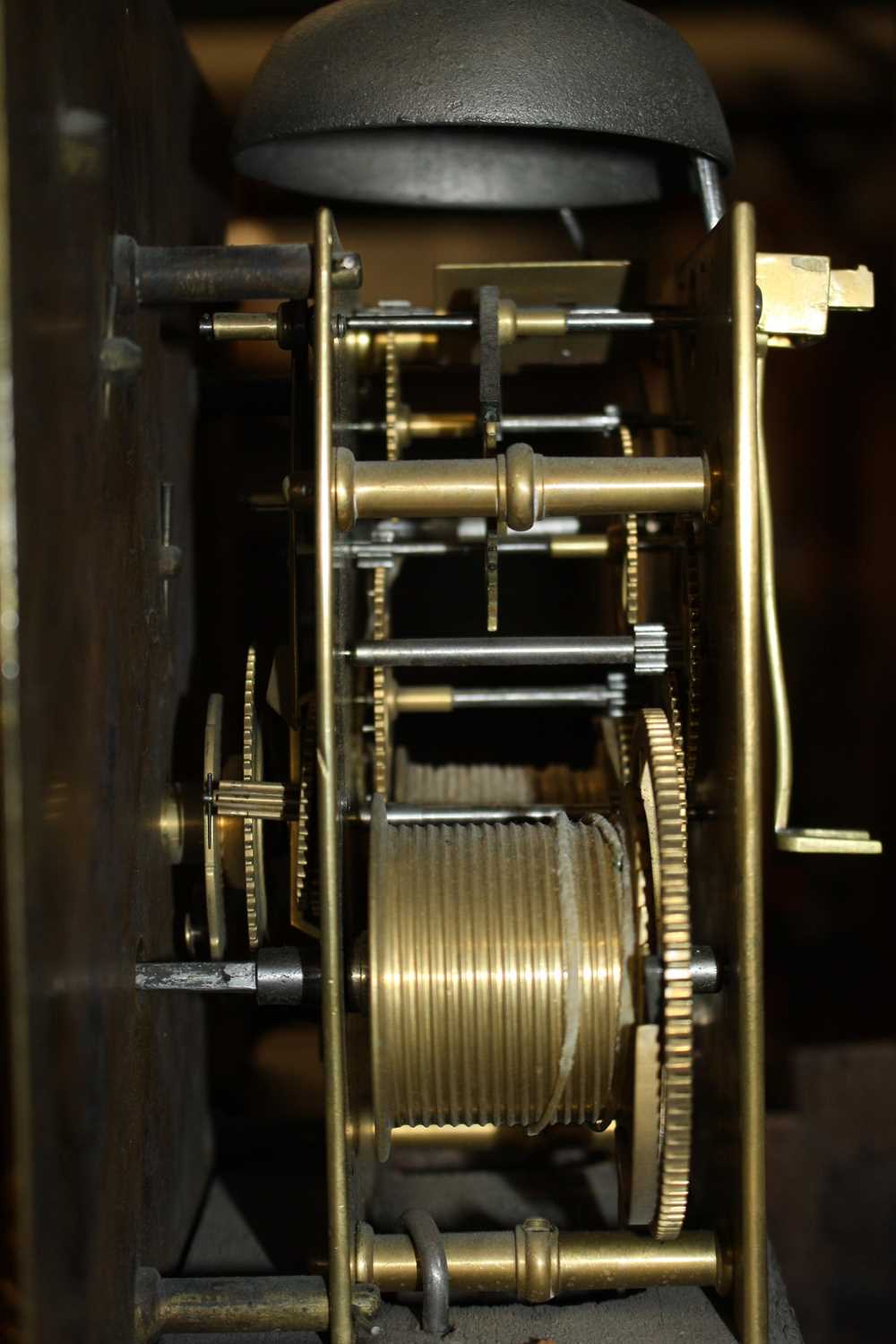 John Coates of Cirencester, a George III oak long case clock having a signed 11" square brass dial - Image 4 of 5