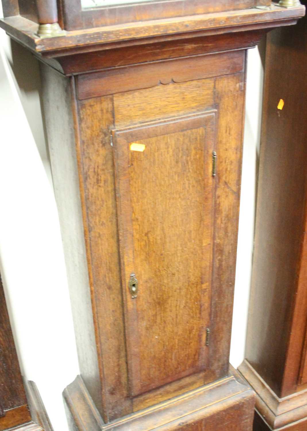 An early 19th century oak and mahogany crossbanded long case clock, having an indistinctly signed - Image 2 of 3