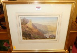 Colonel Sir William Everett (1844-1907) - Crusader Fort near Corfu, watercolour, signed with