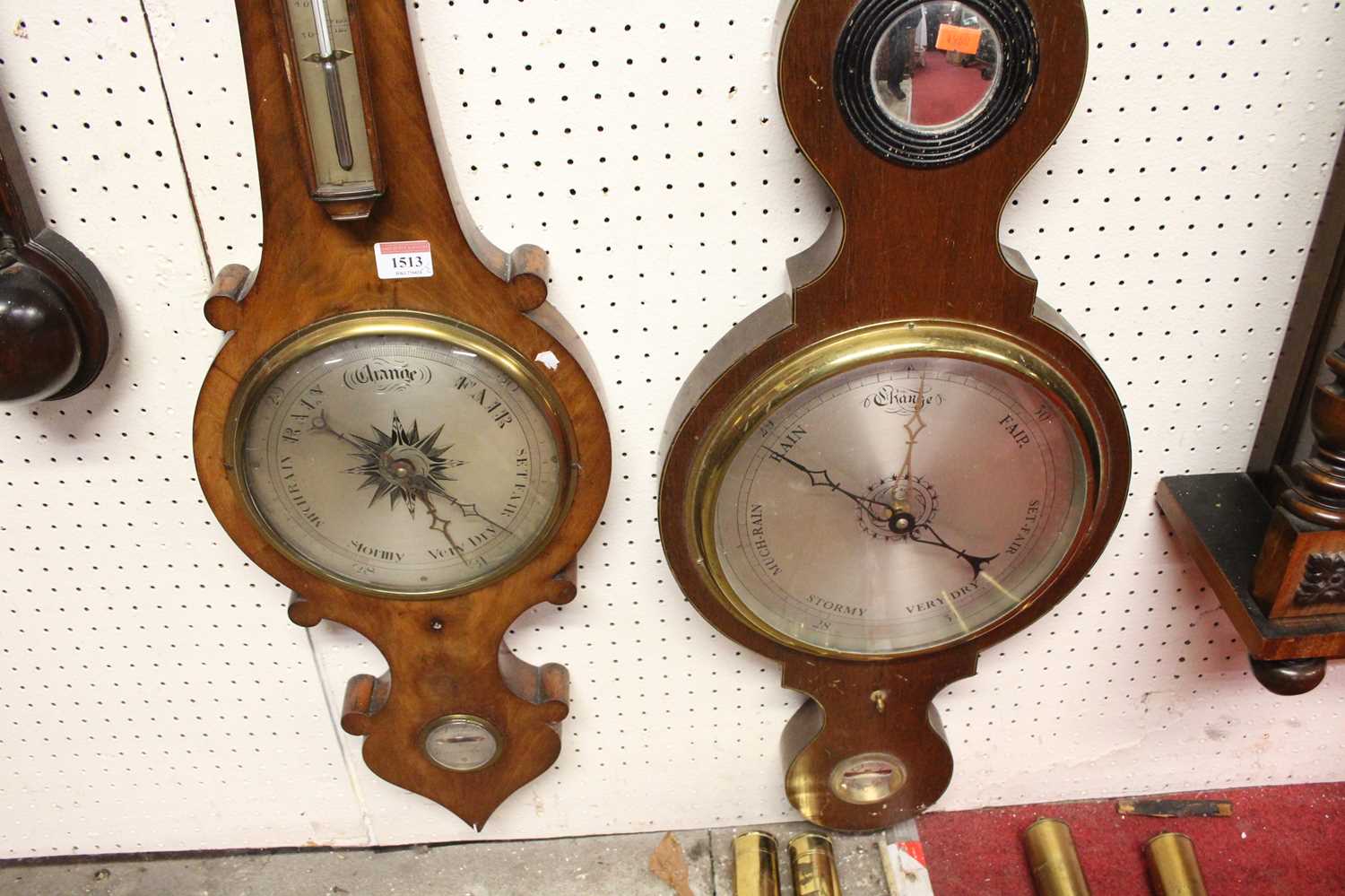 James Cubitt - an early Victorian mahogany onion top four-dial wheel barometer, h.99cm; together - Image 2 of 2