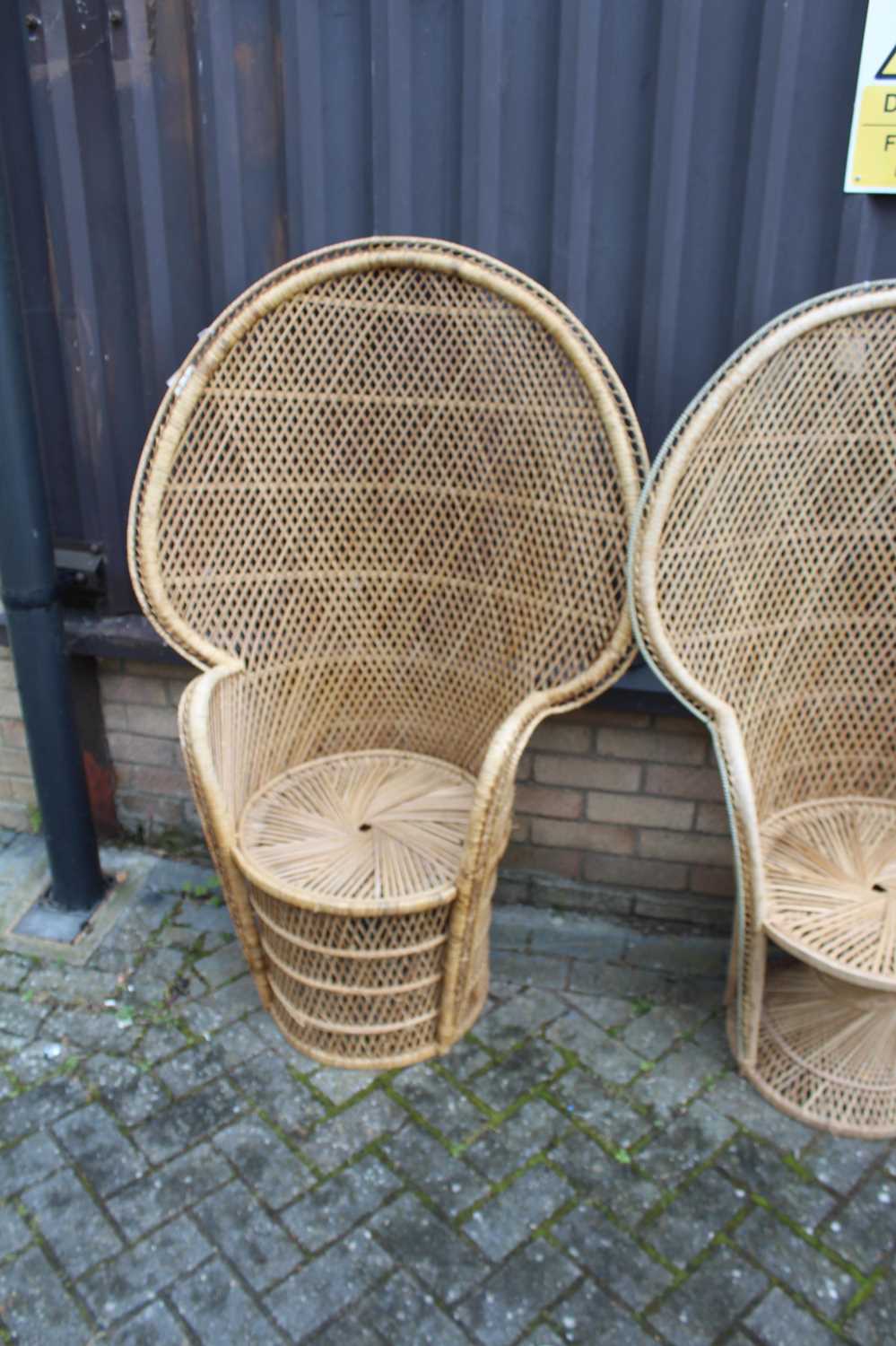 Three various wicker peacock chairs - Image 4 of 4