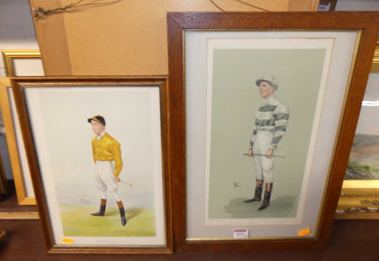Ten various oak framed Spy prints of jockeys, to include the Demon and Rick - Image 3 of 3