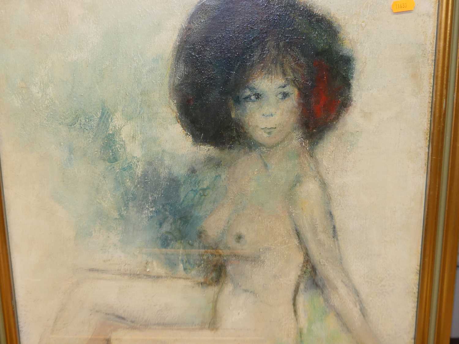 V. Val - Female nude, oil on canvas, signed and dated '71 lower right, 60 x 49cm - Image 2 of 3
