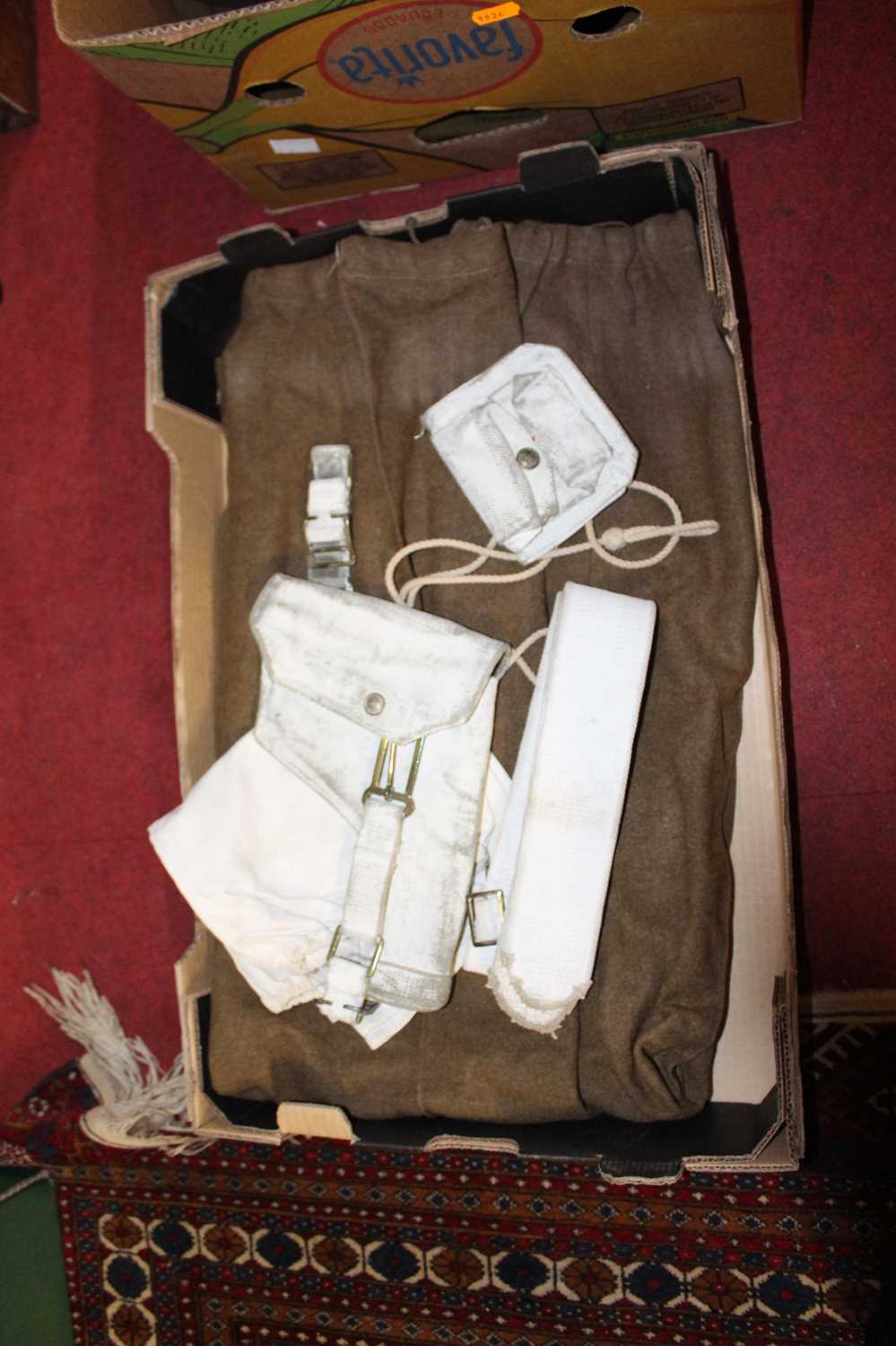 A collection of assorted uniforms and ephemera, to include WWII Military Police webbing holster, - Image 2 of 3