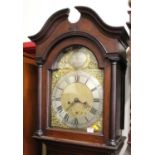 George Hallifax of Doncaster, a George III oak long case clock having a 12" arch brass dial,