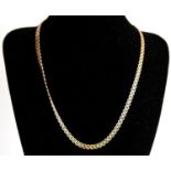 An Italian 9ct gold fancy circular link necklace, 18.5g, length 43cm Light surface/age wear only.