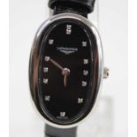 A Longines Symphonette lady's stainless steel cased quartz wrist watch, Ref. L2.305.4 No.