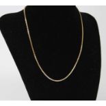 A modern 18ct gold flat curb link neck chain 4.9g, length 40cm Excellent and appears unworn