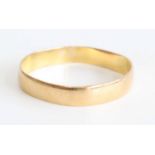 A 22ct gold 3.5mm D-shaped wedding band, size Q, gross weight 2g, hallmarked 22ct, Birmingham