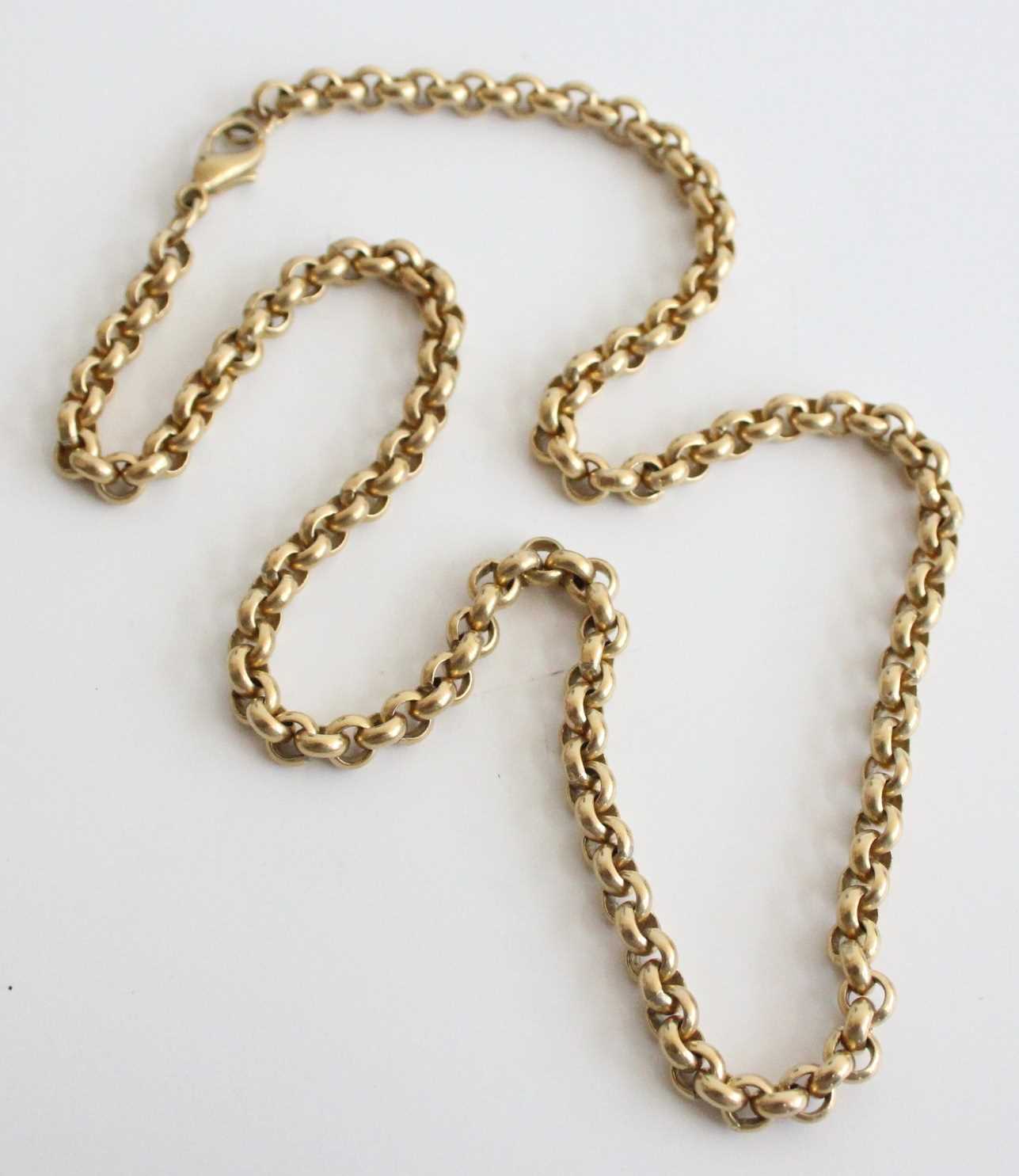 A modern 9ct gold heavy belcher link neck chain, 38.5g, 46cm - Image 2 of 2