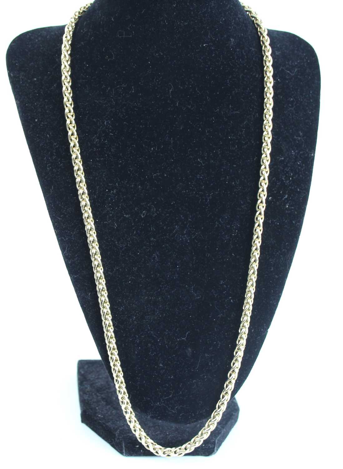 A modern 9ct gold spiga link necklace, with lobster claw clasp, 56.8g, 64cm - Image 2 of 3