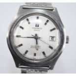 A gent's Tissot Seastar automatic steel cased wristwatch, having signed silvered dial with baton