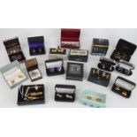 A large collection of gent's fashion cufflinks, to include commemorative example for Concorde having