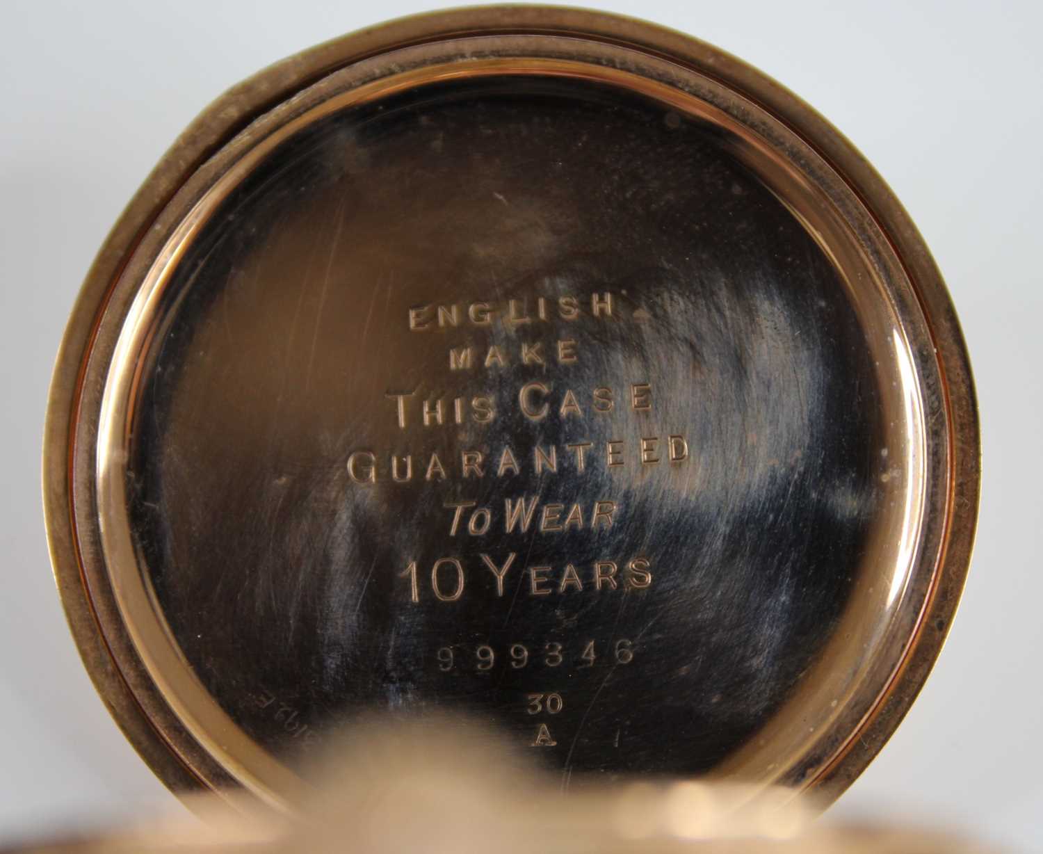 A Buren gold plated gent's open face pocket watch, having keyless movement, dia.5cm; together with a - Image 4 of 7