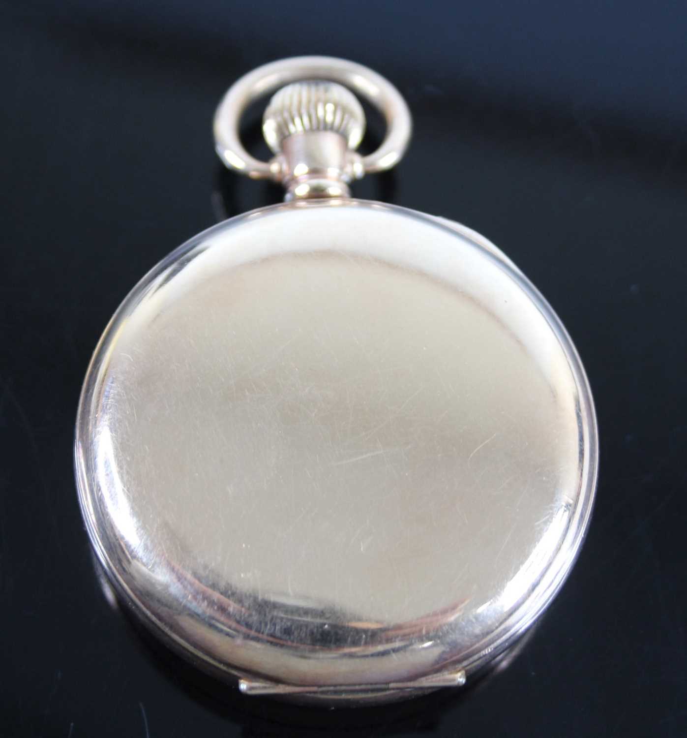 A Buren gold plated gent's open face pocket watch, having keyless movement, dia.5cm; together with a - Bild 2 aus 7