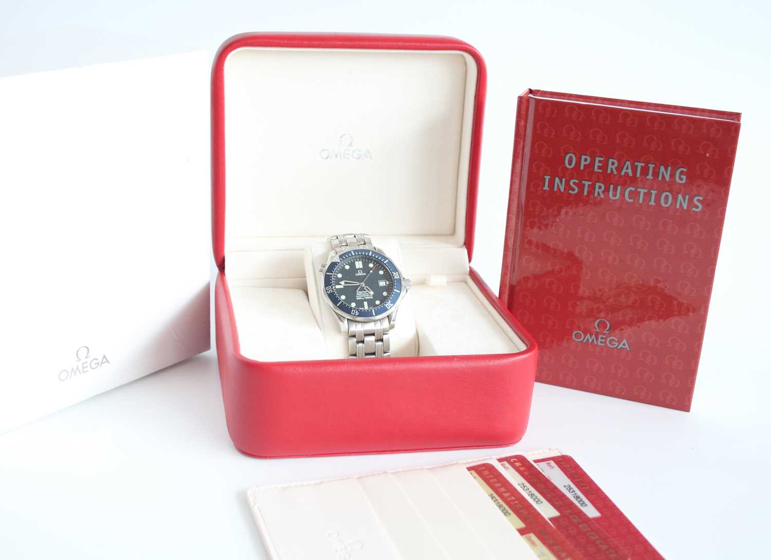 A stainless steel Omega Seamaster Professional chronometer automatic wrist watch, the round blue - Image 8 of 8
