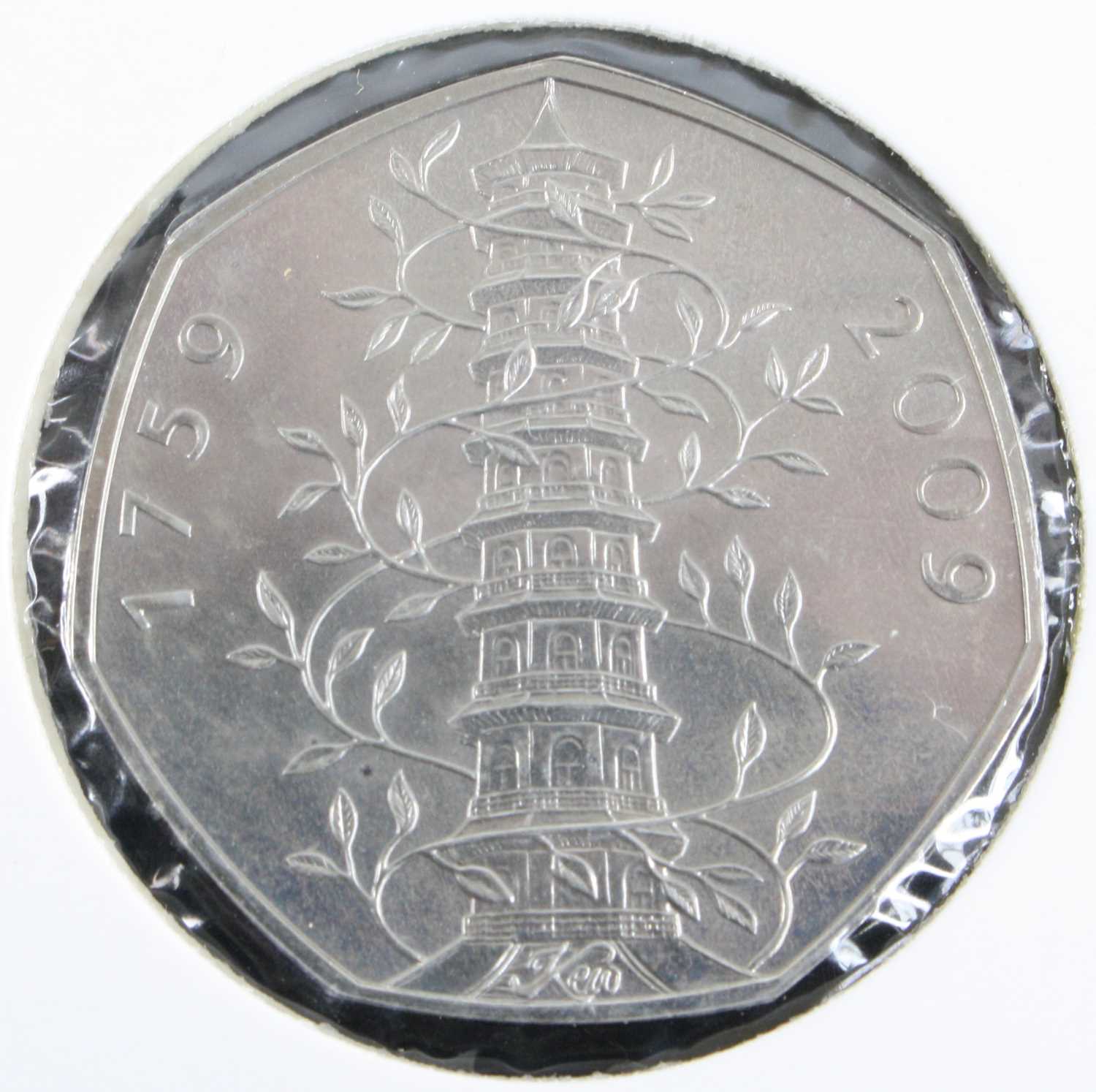 Great Britain, 2009 Kew Gardens 50 pence piece, obv; Elizabeth II 4th crowned portrait, rev; - Image 2 of 12