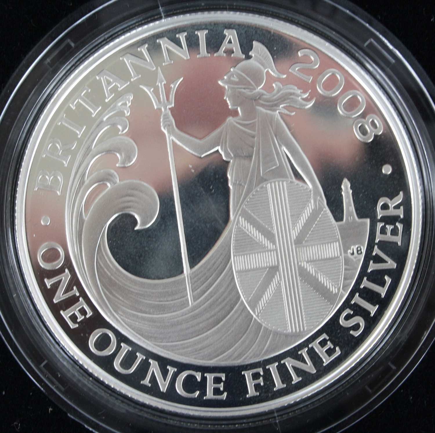 United Kingdom, The Royal Mint, The 2008 Britannia Four-Coin Silver Proof Set, 1oz fine silver two - Bild 2 aus 2