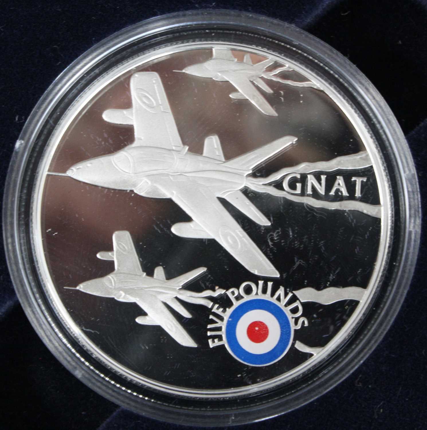 St Helena, The Royal Mint, The History of the RAF £5 Silver Proof Aircraft Collection, nine silver - Image 2 of 2