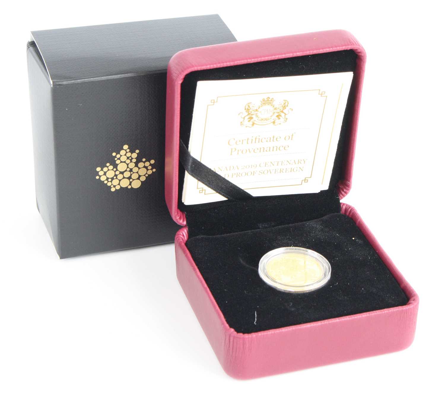 Royal Canadian Mint, Canada 2019 Centenary Gold Proof Sovereign, obv: Elizabeth II, rev: St George