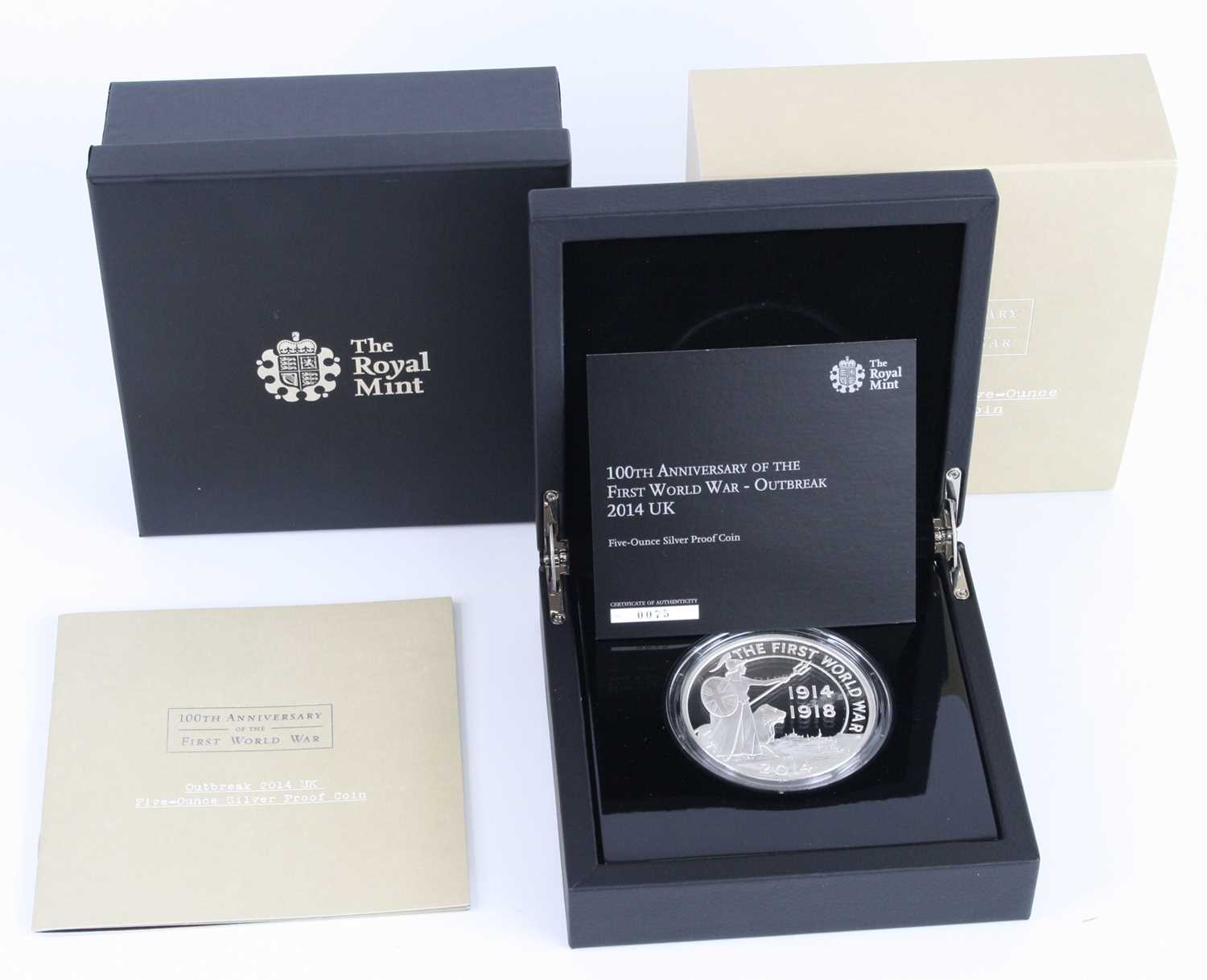 United Kingdom, The Royal Mint, 100th Anniversary of the First World War, Outbreak 2014 Five-Ounce