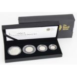 United Kingdom, The Royal Mint, The 2009 Britannia Four-Coin Silver Proof Set, 1oz fine silver two