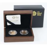 The Royal Mint, 2008 United Kingdom Gold Proof full and half sovereign two-coin set, Elizabeth II,