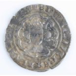 England, Edward III (1327-77) half groat, obv: crowned facing bust within legend, rev: long cross