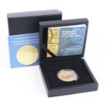 Tristan Da Cunha, 2020 Dunkirk 80th Anniversary Gold Proof Double Sovereign, obv: Elizabeth II above