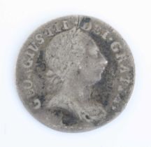 Great Britain, 1761 Maundy threepence, obv: George III young laureate and draped bust, rev: