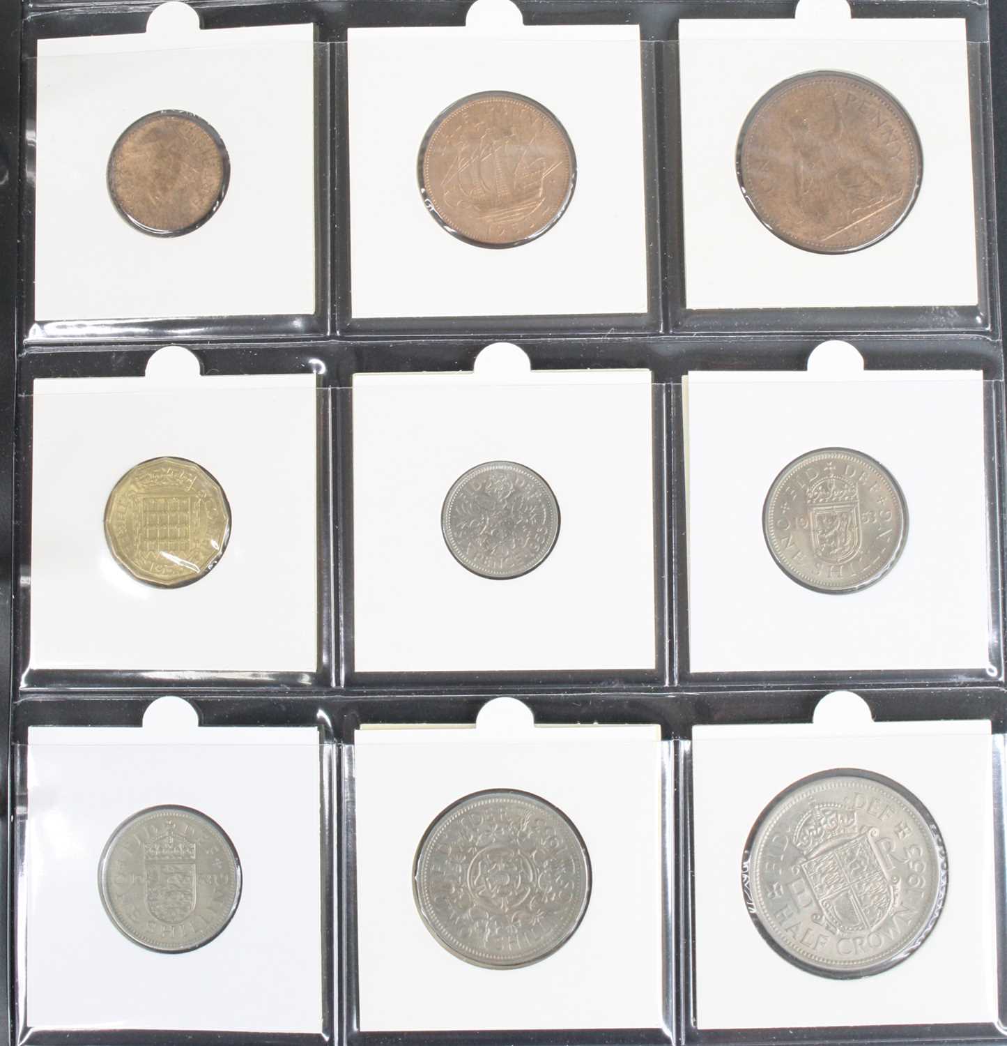 Great Britain, a Lindner folder of coins neatly arranged by year, many uncirculated to include 1937, - Image 4 of 15