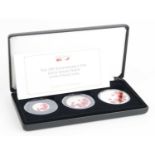 Great Britain, The 2019 Remembrance Day Silver Proof Coin Collection, to include £5, £2 and £1,
