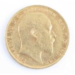 Great Britain, 1904 gold full sovereign, Edward VII, rev: St George and Dragon above date. (1)