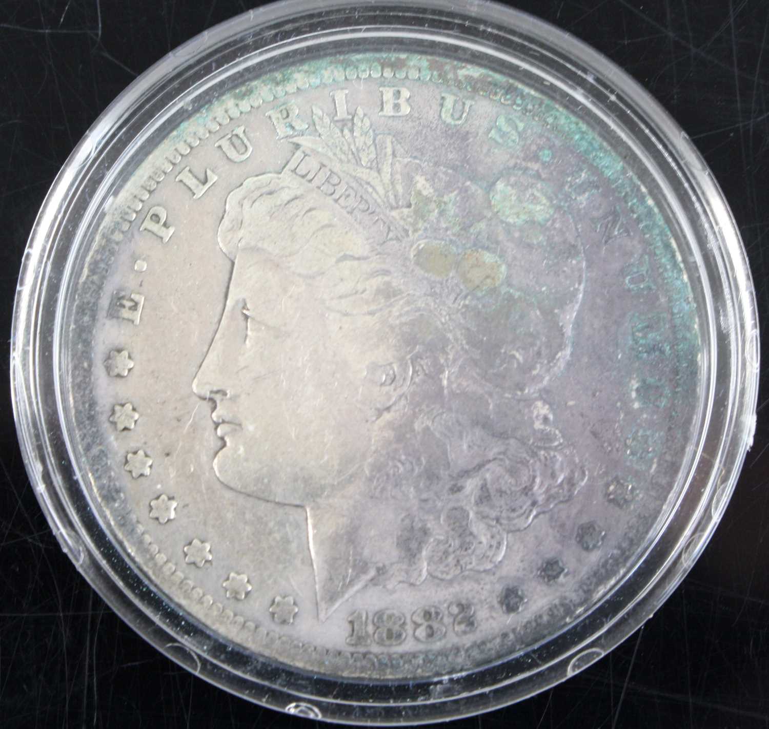 United States of America, 1892 Morgan dollar, obv: Liberty facing left above date, rev: eagle