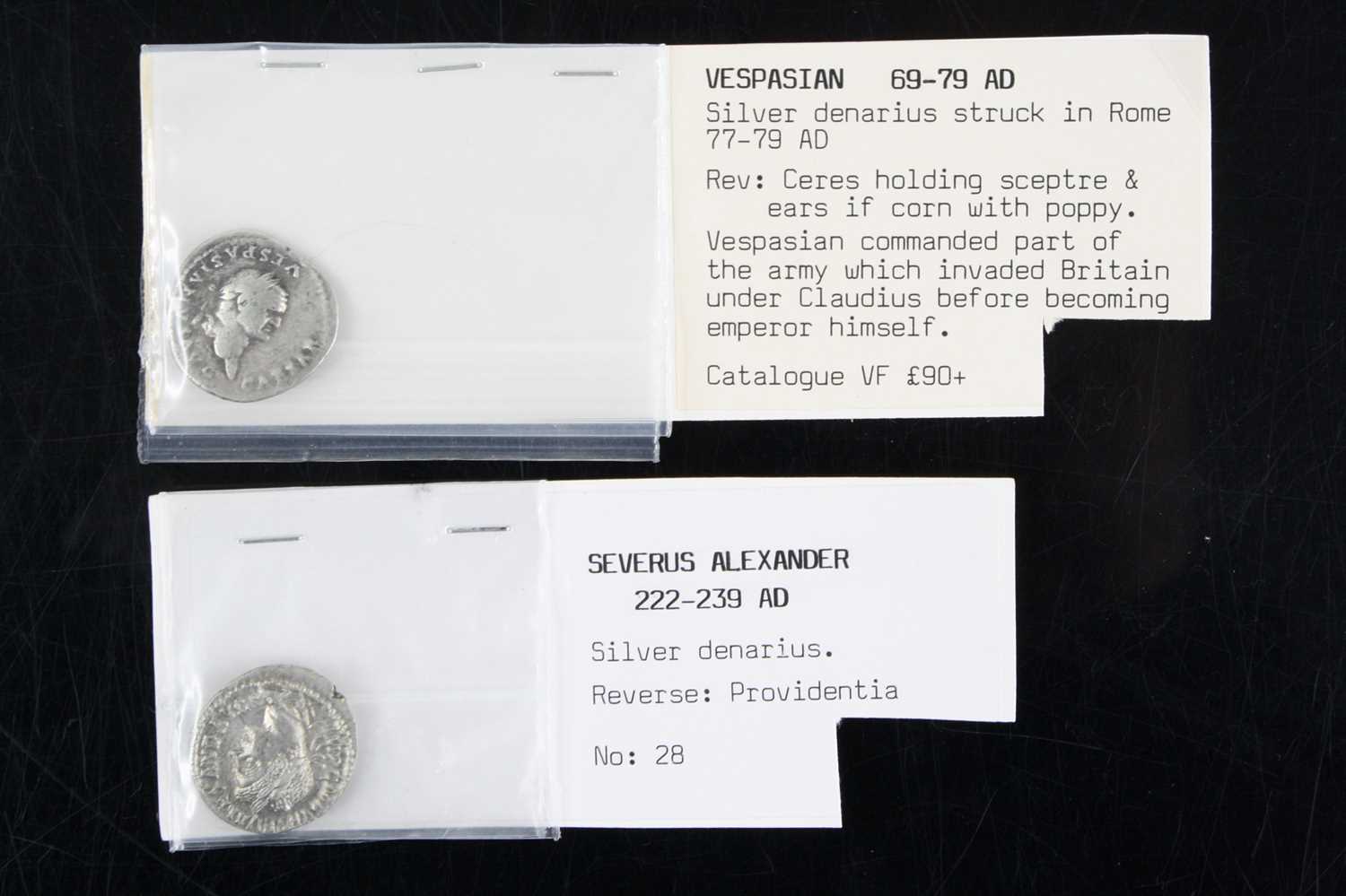 Roman Empire, Vespasian (77-78) silver denarius, obv: laureate bust right, rev: Ceres standing