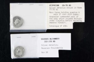 Roman Empire, Vespasian (77-78) silver denarius, obv: laureate bust right, rev: Ceres standing