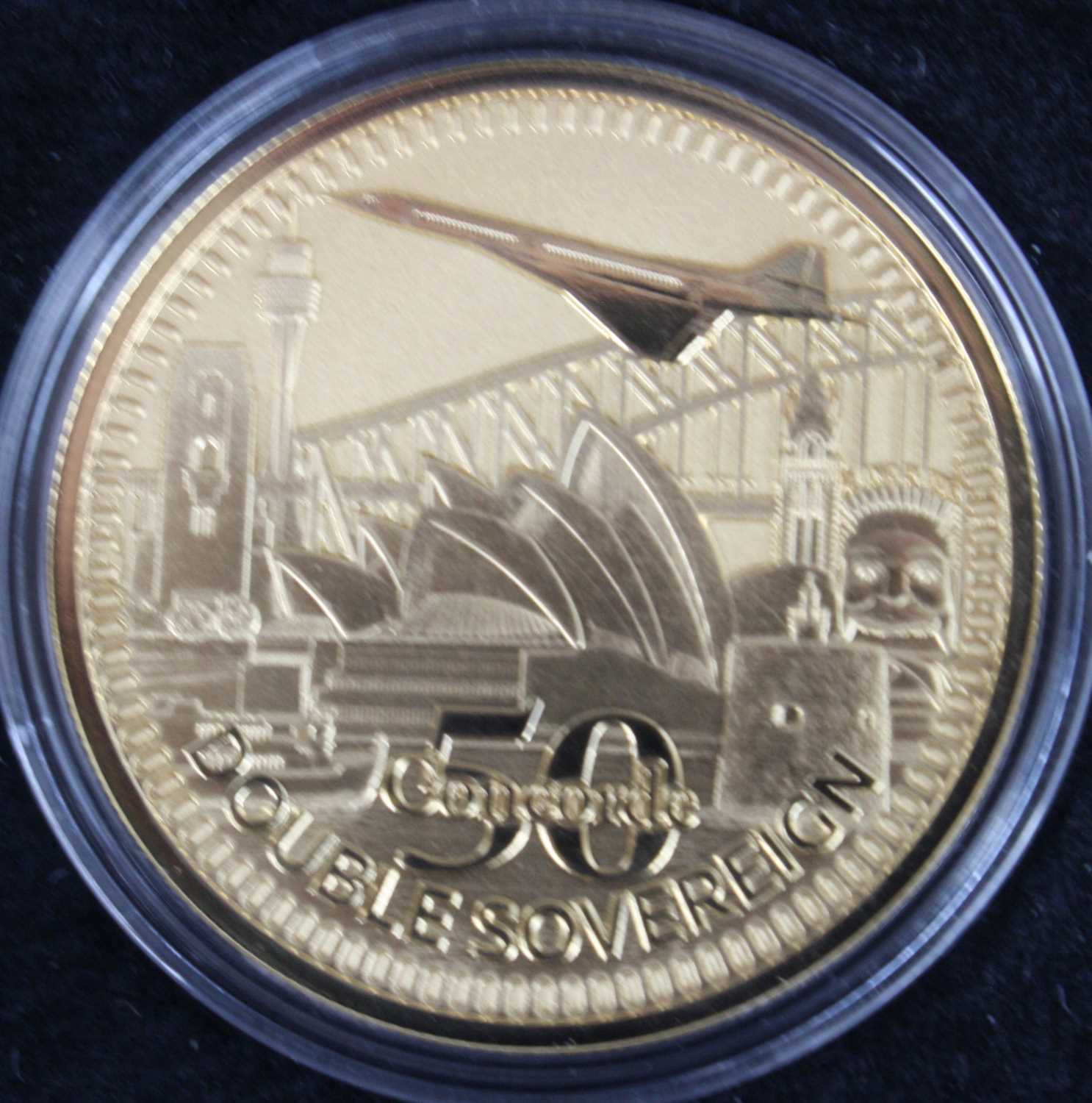 Gibraltar, 2019 The Concorde 50th Anniversary Gold Proof Double Sovereign, obv: Elizabeth II above - Bild 2 aus 2