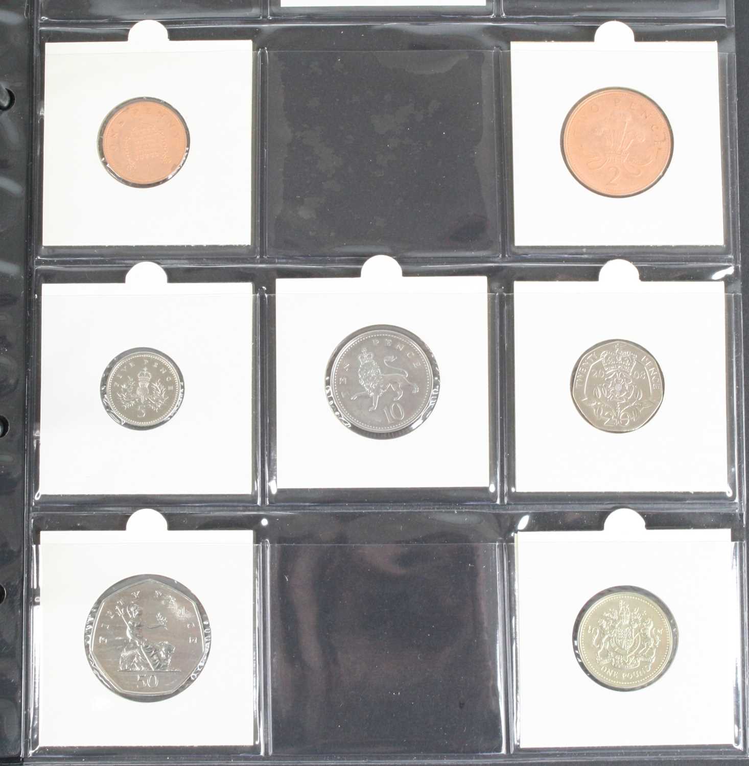 Great Britain, a Lindner folder of coins neatly arranged by year, many uncirculated to include 1937, - Image 12 of 15