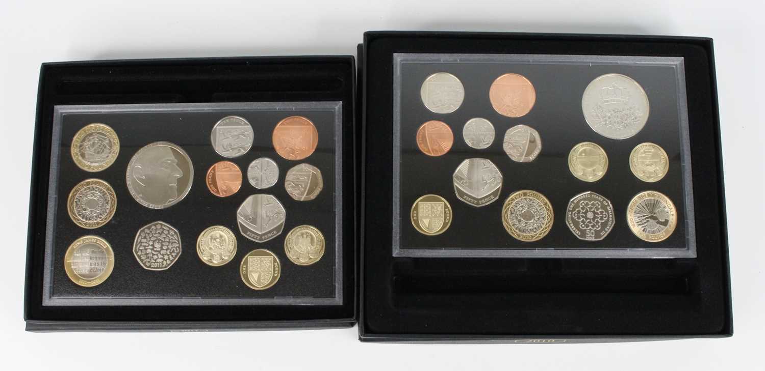 The Royal Mint, a collection of three United Kingdom proof coin sets to include 2010-2012, each - Image 2 of 2