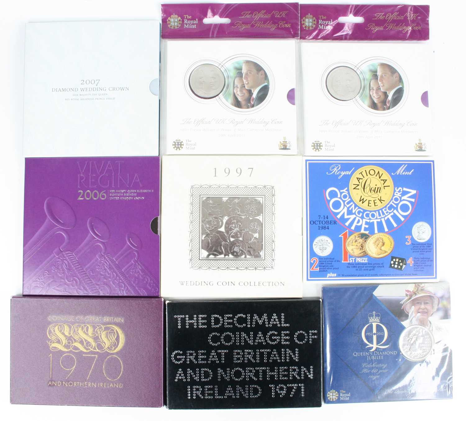 United Kingdom, a collection of Brilliant Uncirculated Coin Sets for the years 1984-1987, 1990-1992, - Image 2 of 2