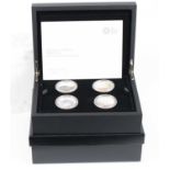 United Kingdom, The Royal Mint, A Portrait of Britain, 2016 Silver Proof Four-Coin Collection,