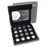 The Royal Mint, The UK 50p Silver Proof Collection, 40th Anniversary (1969-2009), a collection of