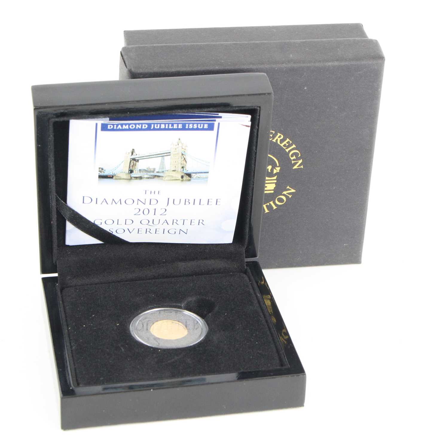 Tristan Da Cunha, The 2012 Diamond Jubilee Gold Quarter Sovereign, with certificate in