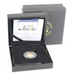 Tristan Da Cunha, The 2012 Diamond Jubilee Gold Quarter Sovereign, with certificate in