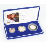 United Kingdom, The Royal Mint, 2004 Silver Proof Piedfort 3-Coin Collection, to include £2, £1