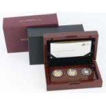 The Royal Mint, The 2016 Sovereign Collection Gold Proof Three-Coin Set, full, half and quarter